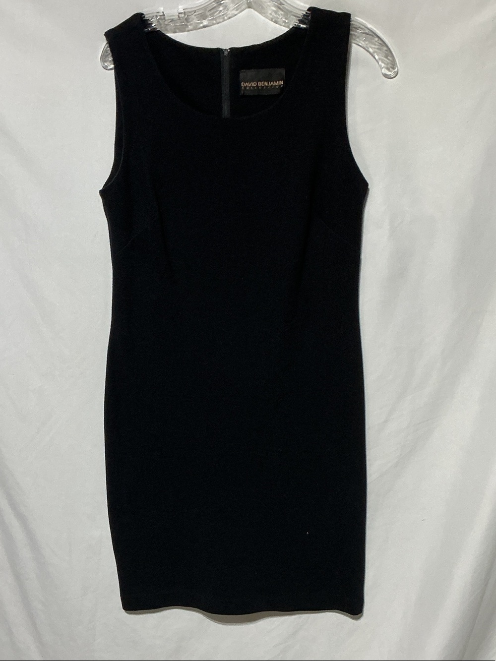 David Benjamin Collection Black Sleeveless Sheath Dress Sz 6